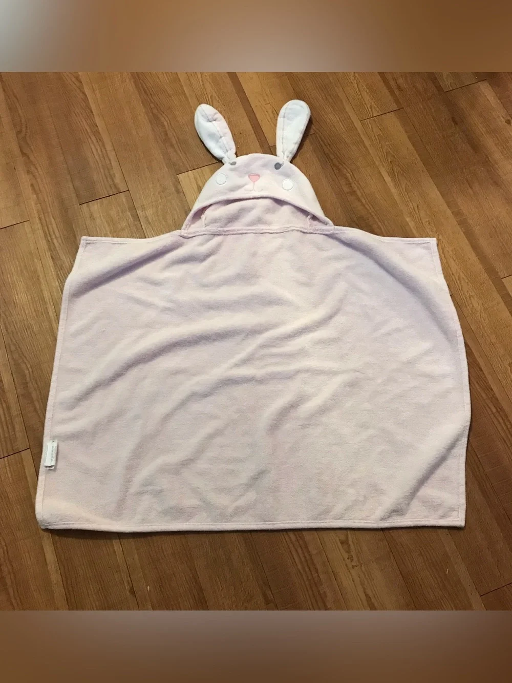 Pottery Barn Kids Pink Bunny Hooded bath towel 100% cotton